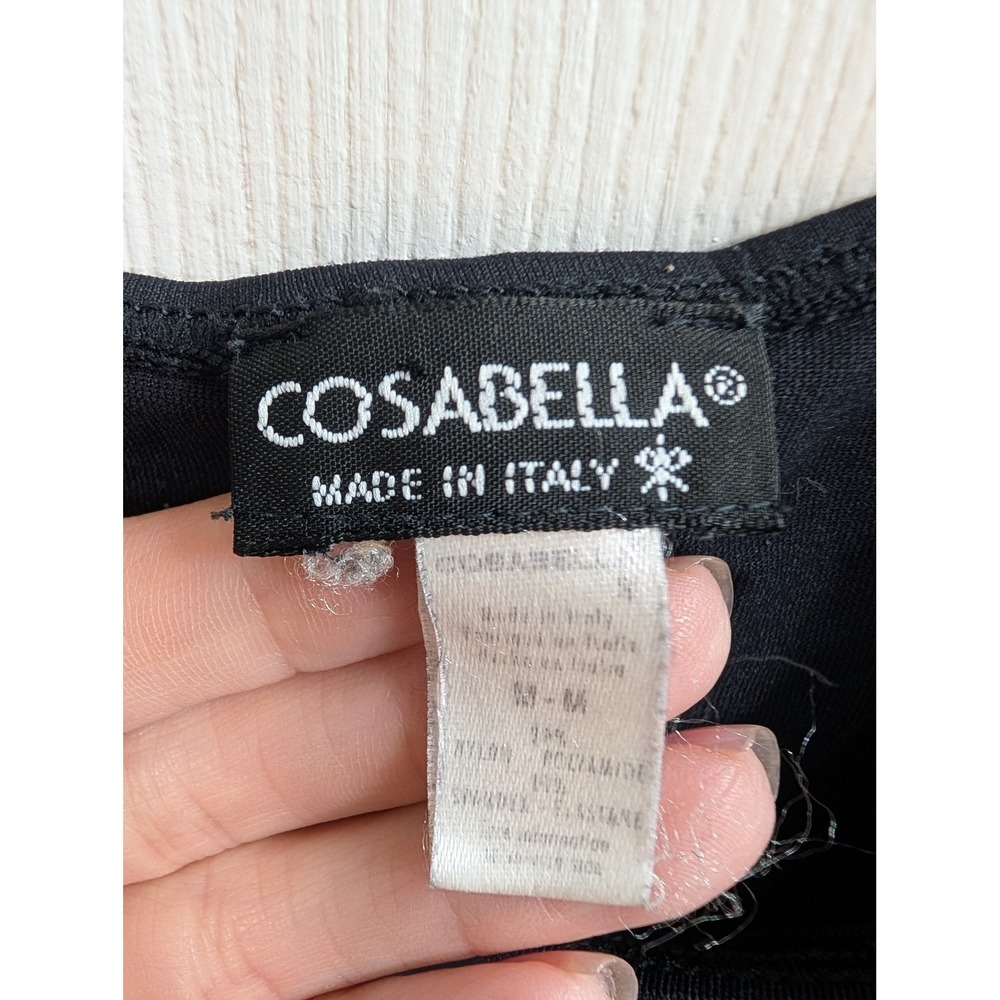 Cosabella Tank Top Womens Black Scoop Neck Made in Italy Stretch - Size M - Picture 5 of 5